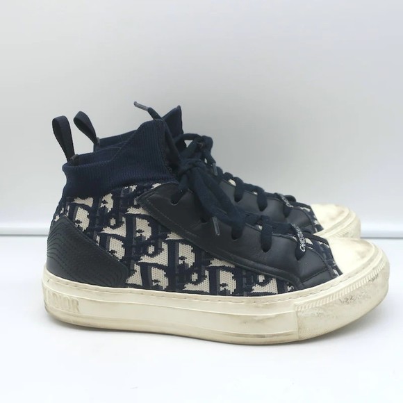 Christian Dior Walk'n' Sneakers Navy Oblique Technical Mesh Size 37.5 - Picture 3 of 11